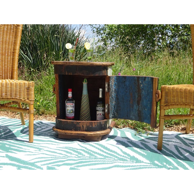 Small Cabinet in Canoe Wood and Teak, 2000s For Sale - Image 4 of 18