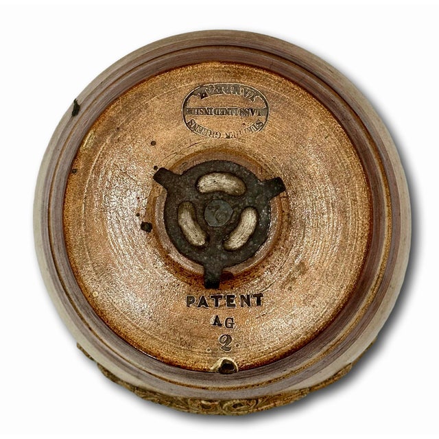 Antique Stephen Greens Lambeth Salt Glaze Stoneware 2 Gallon English Pub Brandy Dispenser Cask - Circa 1840s For Sale - Image 11 of 18
