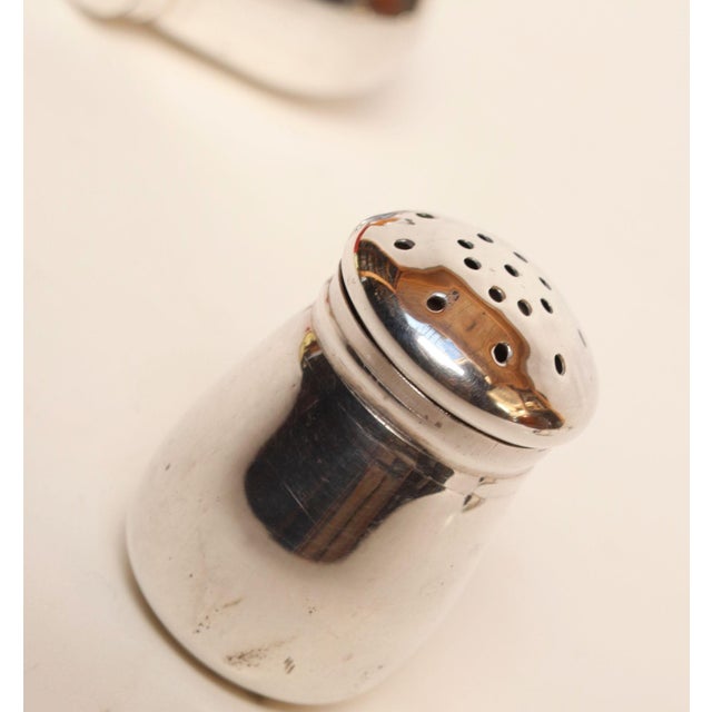 1930s Art Deco 8 Sterling Silver Salt Shakers by Revere and JWW With Retailer Georg Jensen Box For Sale - Image 12 of 17