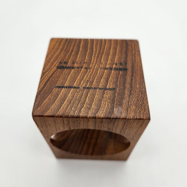 1960s Vintage Scandinavian Teak Candle Holder with Sculptural Design For Sale - Image 4 of 8