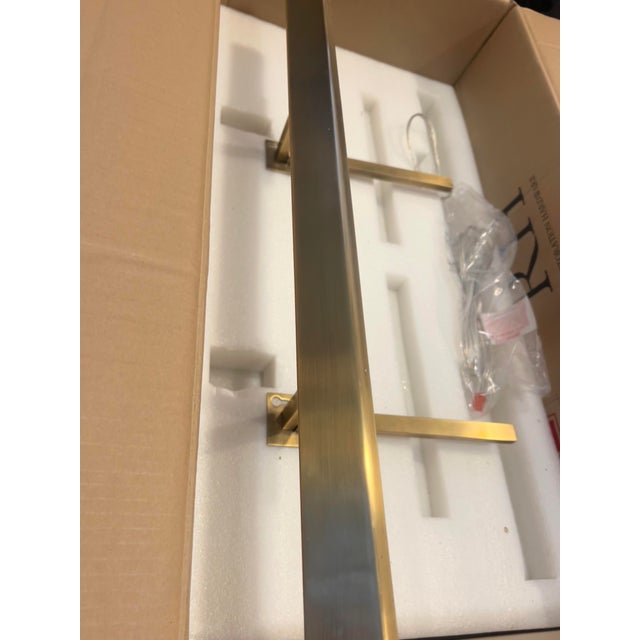 2020s Antique Brass 30" Hardwired Art Light For Sale - Image 5 of 8