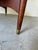 1960s Mid-Century Modern Floating Barrel Lounge Chair in Teal Upholstery With Walnut Frame & Brass Sabots For Sale - Image 12 of 12