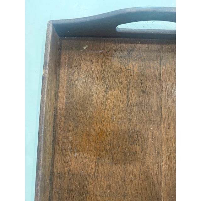 American Vintage Wooden Serving Tray For Sale - Image 3 of 5