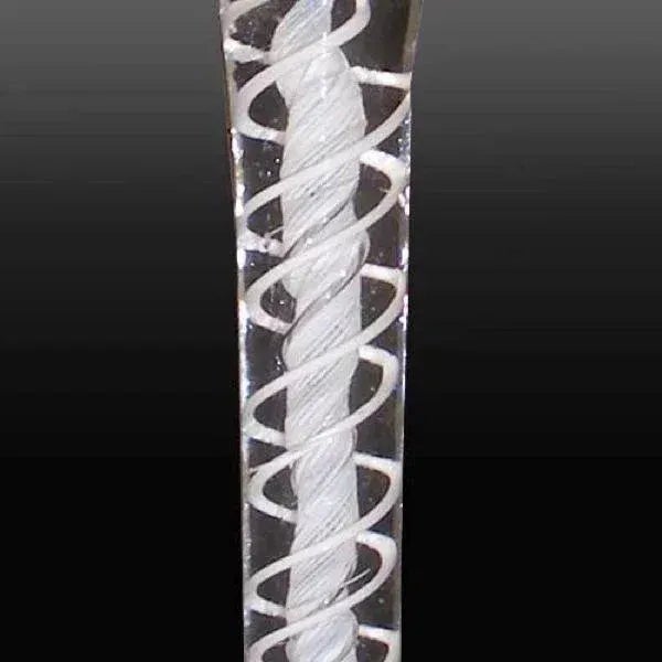 Traditional Early Double-Series Opaque Twist Stem Glass For Sale - Image 3 of 7