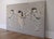 Very rare large Japanese silkscreened fabric art wall hanging from 1979 depicting three geishas dancing by artist Isao...