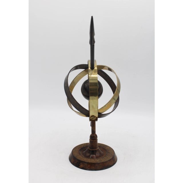 Metal Vintage English Traditional Metal Armillary Globe For Sale - Image 7 of 9