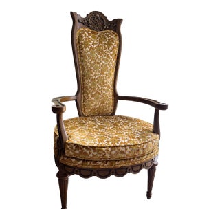 Antique Victorian Chairs With Velvet Fabric For Sale