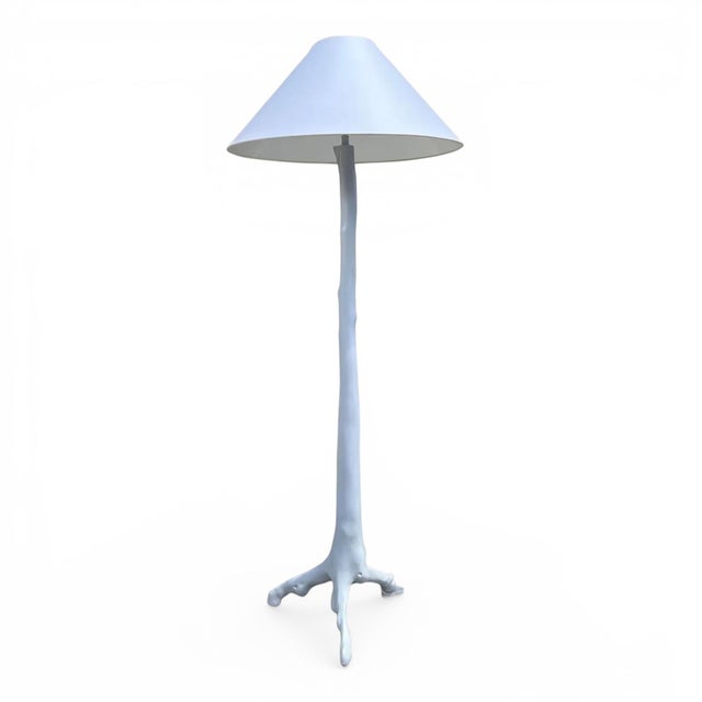 Serge Roche Style Faux Bois Floor Lamp For Sale