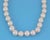 Contemporary Diamond 14k White Gold Floral Clasp 8.8mm Pearl Necklace For Sale - Image 3 of 5