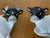 French Country Vintage Ceramic Country Cows Lamp Finials - a Pair For Sale - Image 3 of 3