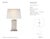 Michael S Smith by Visual Comfort Signature Crescent Table Lamp in Quartz and Antique Silver Leaf with Linen Shade...