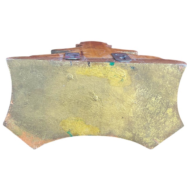 Wood Pair of Vintage Hand-Carved Giltwood Wall Brackets / Shelves – Italian Florentine Style, 9” For Sale - Image 7 of 11