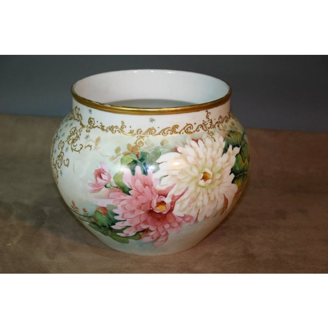 Antique Jean Pouyat Petler (Jpl) Hand Painted Jardiniere (1905) For Sale - Image 11 of 11