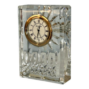 Vtg. Waterford Crystal Lismore Desk Table Vanity Clock