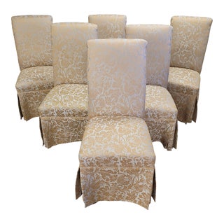 2000s Parsons Skirted Chairs - Set of 6 For Sale