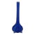 Cobalt Blue Satin Glass Ribbed Footed Tall Vase For Sale