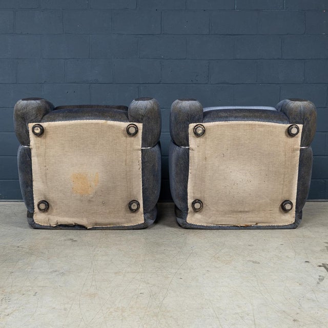 Blue 20th Century Italian Blue Velvet Armchairs by Agostino Lescai for Brevetti, 1970s, Set of 2 For Sale - Image 8 of 18