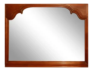 Vintage Walnut Medicine Cabinet - French Style With Sliding Mirroed Doors