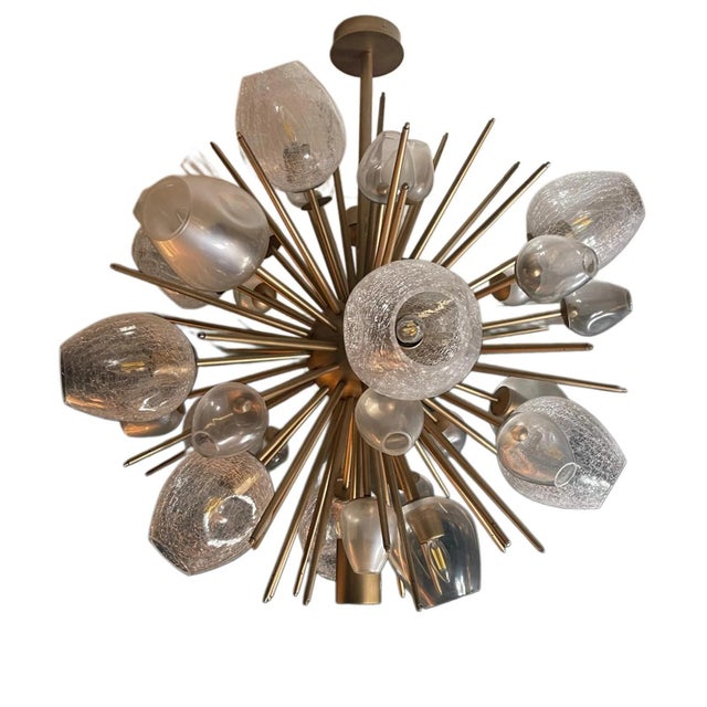 Morzine Starburst Glass Chandelier by Wired Custom Lighting For Sale - Image 6 of 6