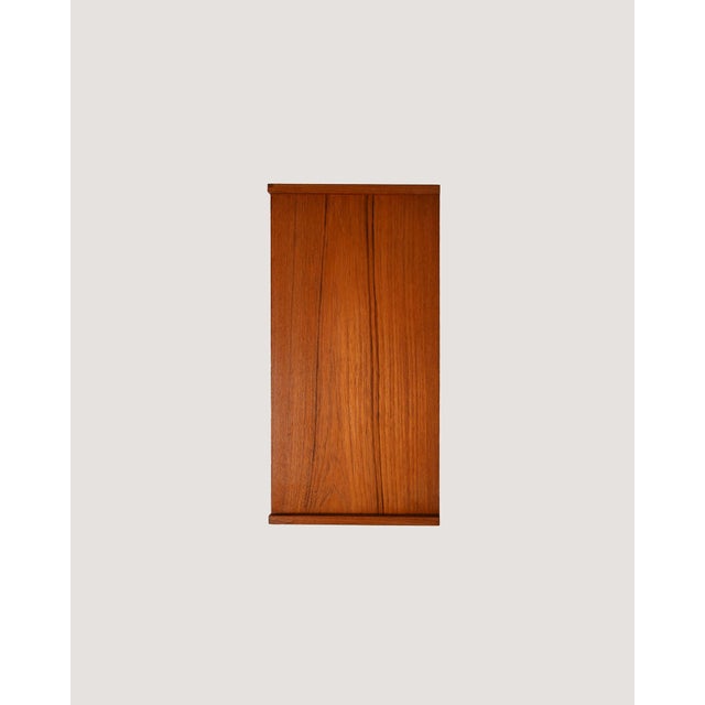 Brown Scandinavian Bedside Table with Drawers, 1960s For Sale - Image 8 of 9