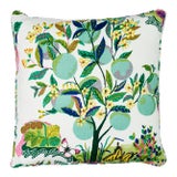 Schumacher Citrus Garden Pillow in Lime For Sale