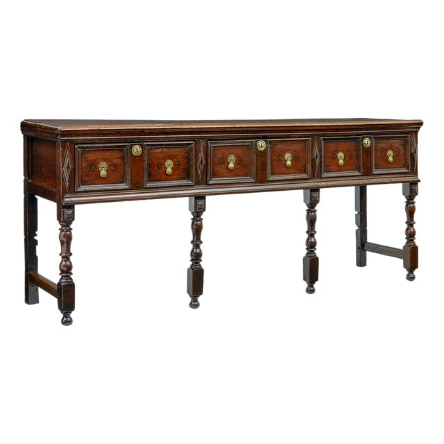 18th Century Georgian Oak Dresser Base, 1750s For Sale