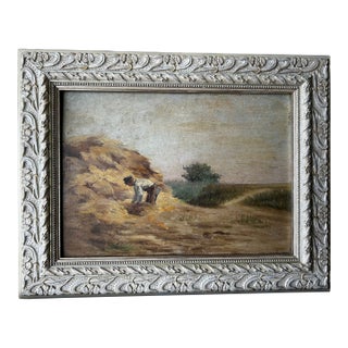 Original Antique Oil Painting, Plein Air, French Impressionism For Sale