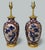Chinese Antique Pair Japanese Chinese Imari Porcelain Ormolu Table Lamps Blue Red Gilt For Sale - Image 3 of 9