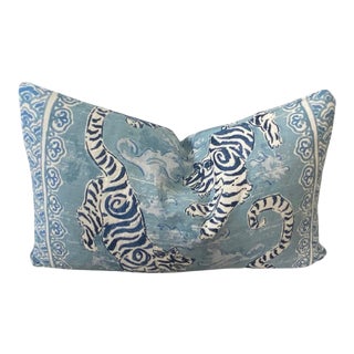 Blue Bengal Tiger Lumbar Pillow For Sale