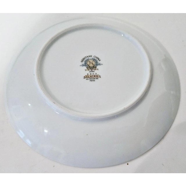 1960s Vintage Noritake Claire Dessert Pink Flowers Bread Plates Set of 4 For Sale - Image 5 of 5