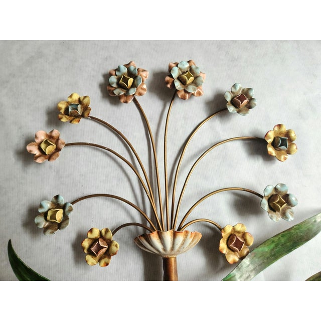Hand-Forged and Hand-Painted Florentine Wall Light, 1950s For Sale - Image 17 of 18