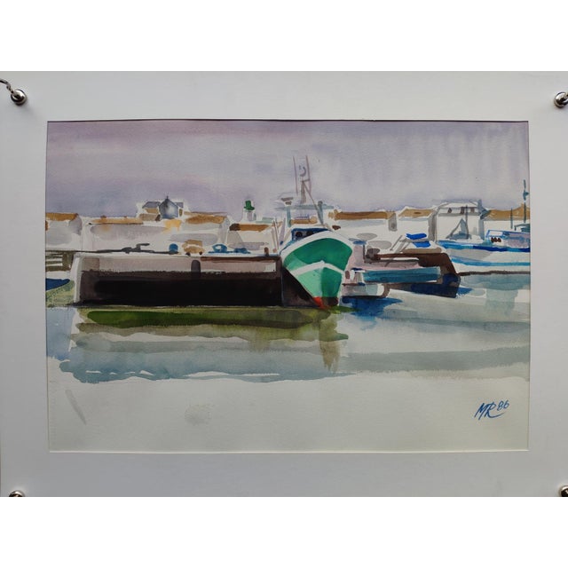 Watercolor by Michel Roubille, 1986. Nephew of the renowned Auguste Jean-Baptiste Roubille, he inherited his uncle's...