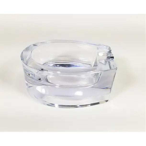 1970s French Crystal Horseshoe Shaped Ashtray, Made in France For Sale - Image 10 of 13