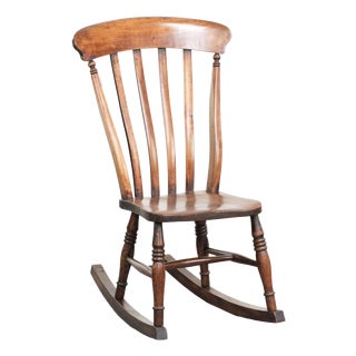 English Windsor Rocking Chair in Oak For Sale