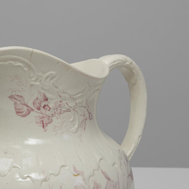 Ceramic 20th Century Belgian Red Chinoiserie Ceramic Pitcher For Sale - Image 7 of 18