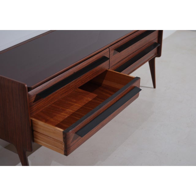 Mid-Century Modern Italian Chest of Drawer with Glass Top, 1950s For Sale - Image 6 of 9