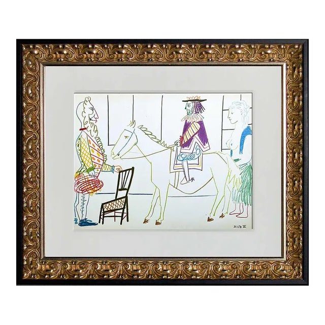 Pablo Picasso Limited Edition Lithograph "31.1.54 Vii" W/Archival Frame For Sale