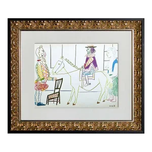 Pablo Picasso Limited Edition Lithograph "31.1.54 Vii" W/Archival Frame