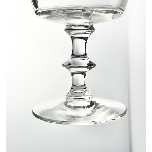 1940s Vintage Set of 3 Coupe Champagne Glasses 4 5/8” 6oz For Sale In Dallas - Image 6 of 6