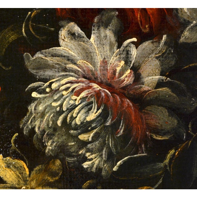 Pieter Casteels III, Floral Still Life, 1700, Oil on Canvas, Framed For Sale - Image 10 of 18