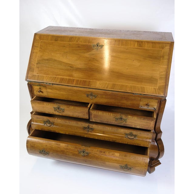 Chatol with Intersia & Four Drawers in Ligth Walnut from Lysberg & Hansen, 1890s For Sale - Image 17 of 18
