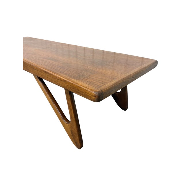 1960s Mid-Century Modern Walnut Sculpted Coffee Table For Sale - Image 5 of 6