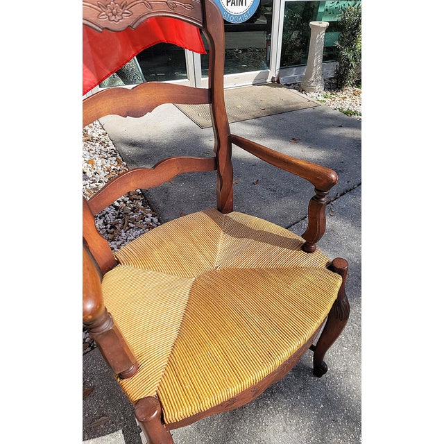 1980s Country French Provencal Dining Chairs, Set of 6 For Sale - Image 9 of 13