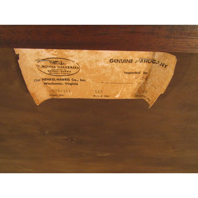 Henkel Harris Solid Mahogany Dresser For Sale - Image 10 of 10