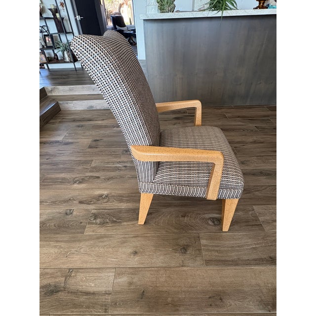 This item has no tags or manufacturer markings. Rare, complete set of 8 dining chairs attributed to acclaimed designer...