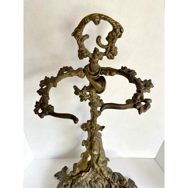 Antique French Brass Hunting Dog Fireplace Tool Set For Sale In Los Angeles - Image 6 of 13