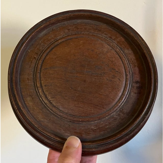 Antique 19th C. Chinese Carved Hard Wood Display Stand or Base for Kangxi Porcelain Vase or Bowl For Sale - Image 4 of 11