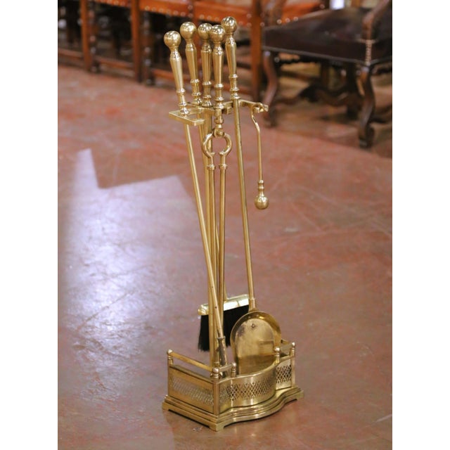 Dress a hearth with this elegant serviteur de cheminée, crafted in France circa 1980 in the refined Louis XVI style. The...