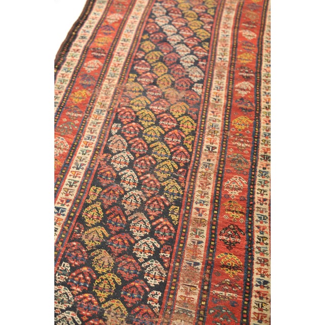 Textile Antique Boteh Design Daisy Runner, 3.6 x 11 For Sale - Image 7 of 11