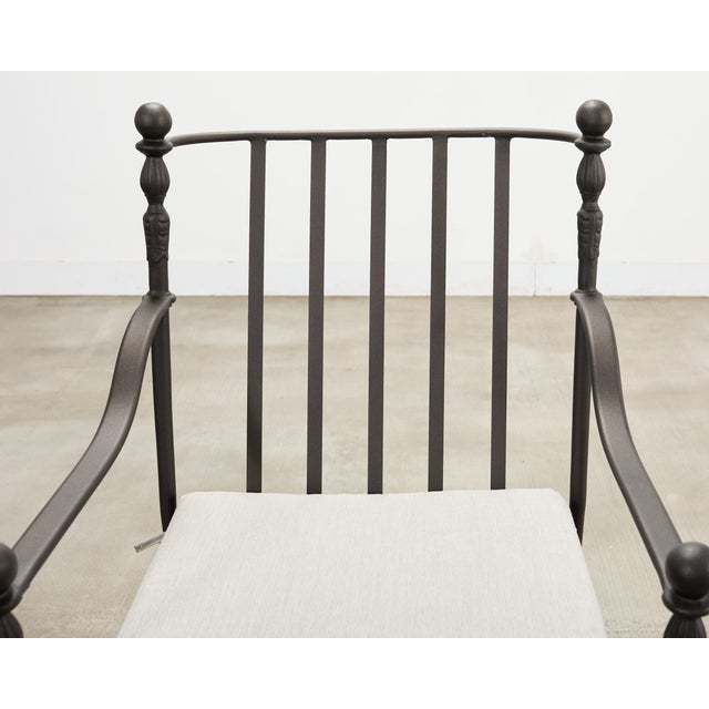 2000 - 2009 Set of Four Michael Taylor Montecito Bronzed Garden Barstools For Sale - Image 5 of 18